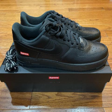 Supreme®/Nike® Air Force 1 Low 2023 - Black - 9.5 US - Depop