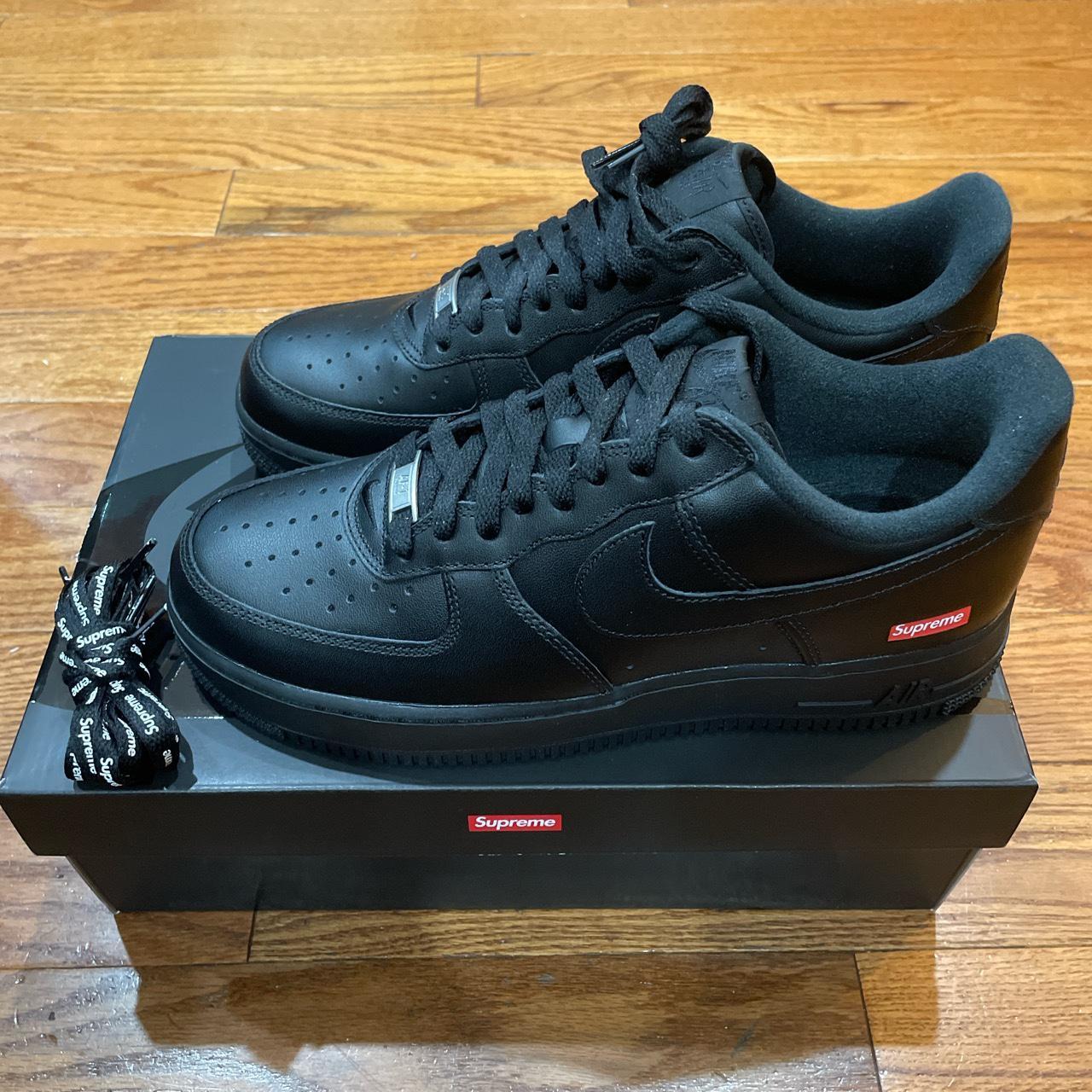 Supreme®/Nike® Air Force 1 Low 2023 - Black - 9.5 US - Depop