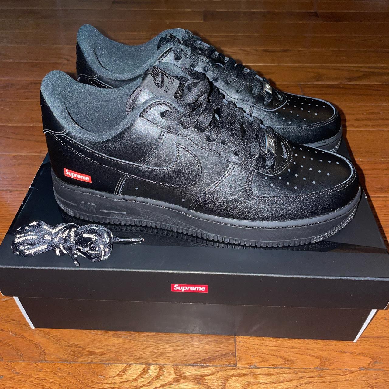 Supreme®/Nike® Air Force 1 Low 2023 - Black - 9.5 US - Depop