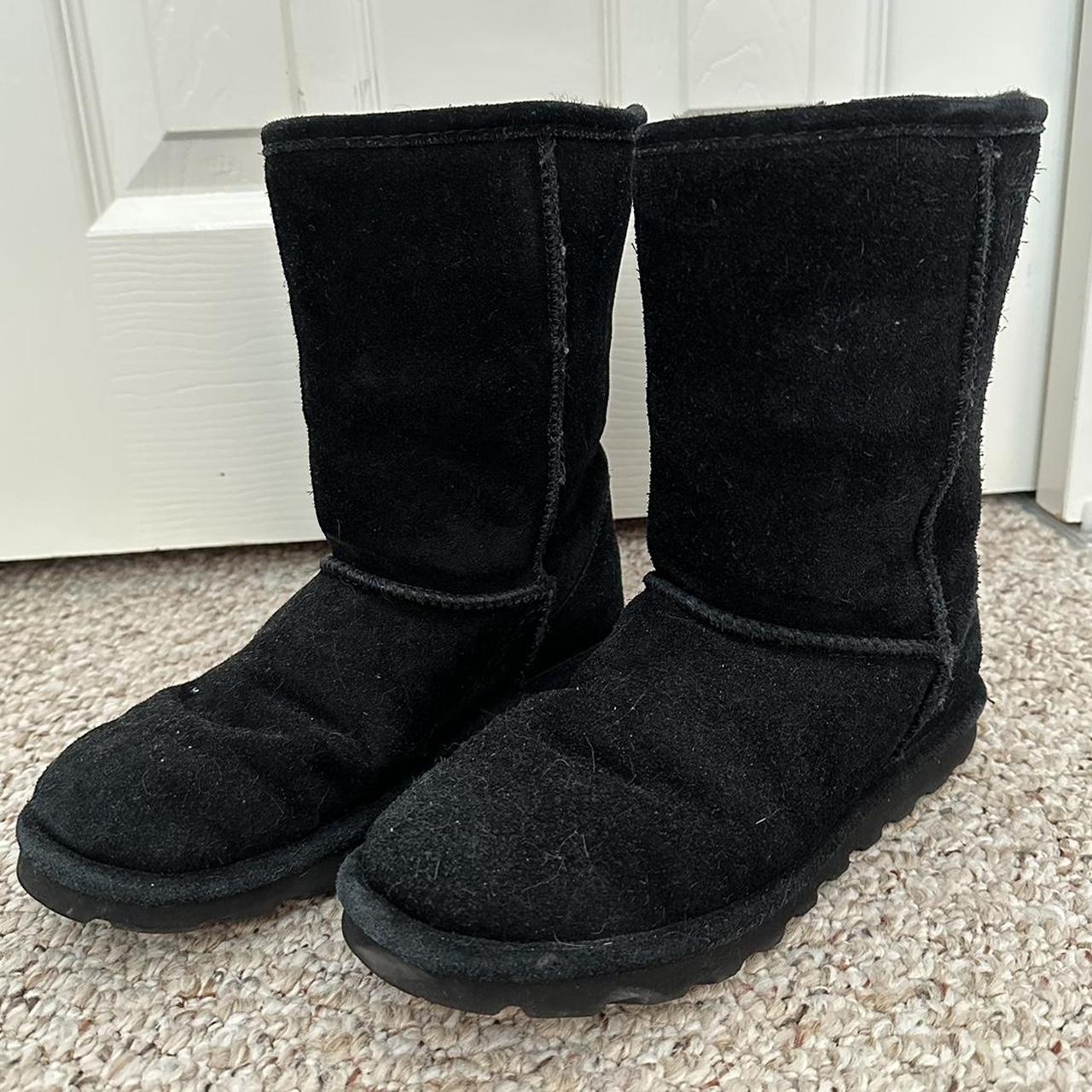 bearpaw black fur boots !!! -size US women’s 7... - Depop