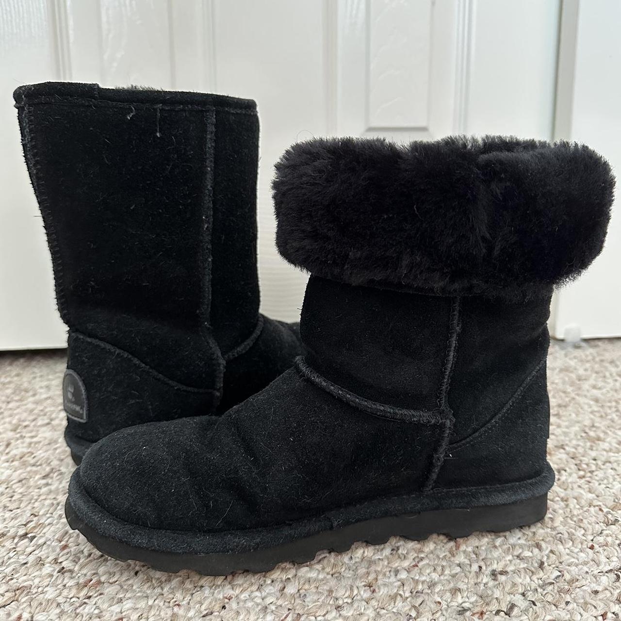 bearpaw black suede boots