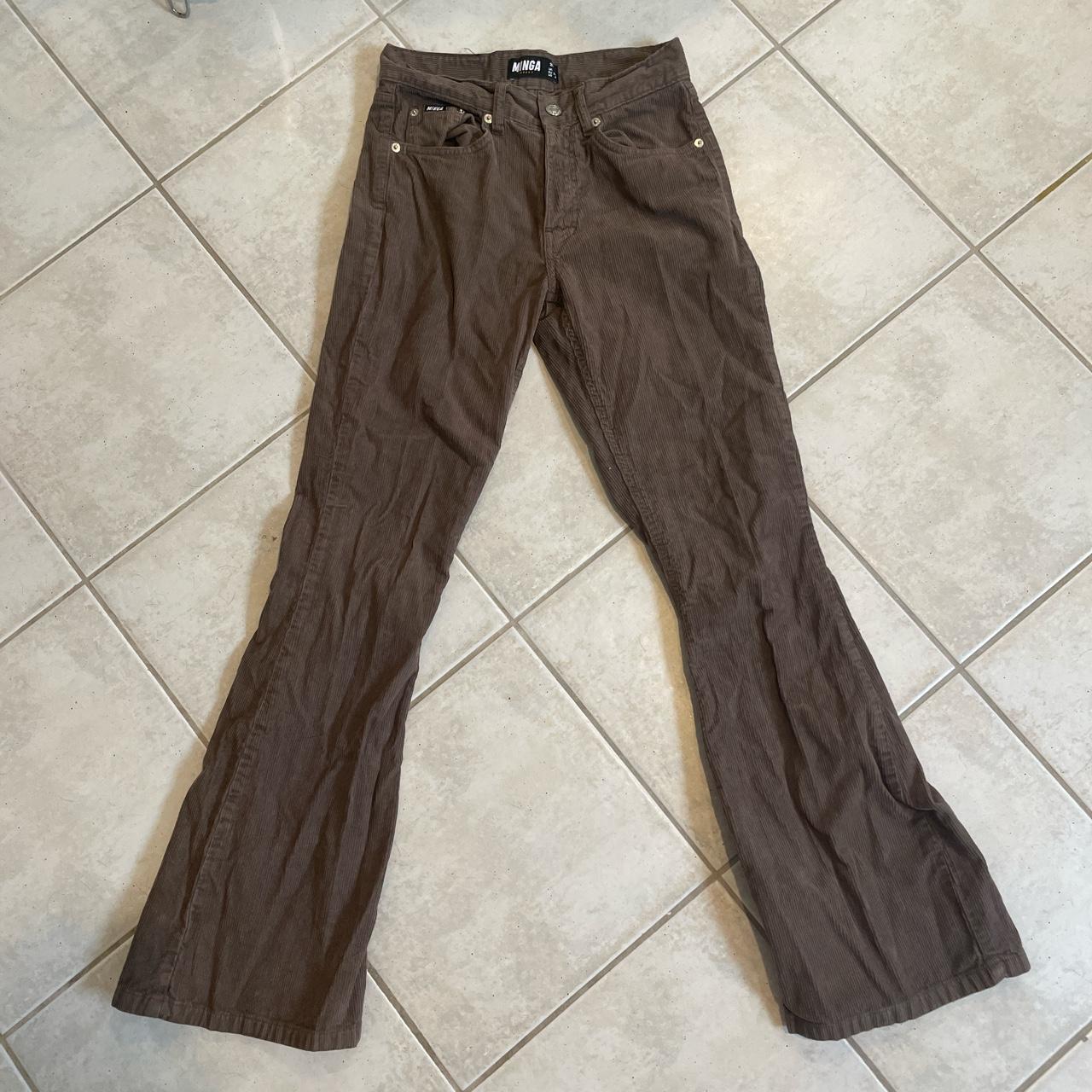 Corduroy brown flare pants Waist: 13 inches flat - Depop