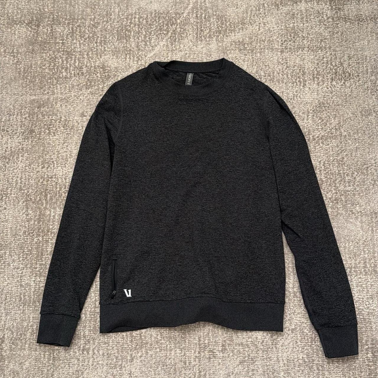 Vuori Ponto Performance Crew in Charcoal Heather.... - Depop