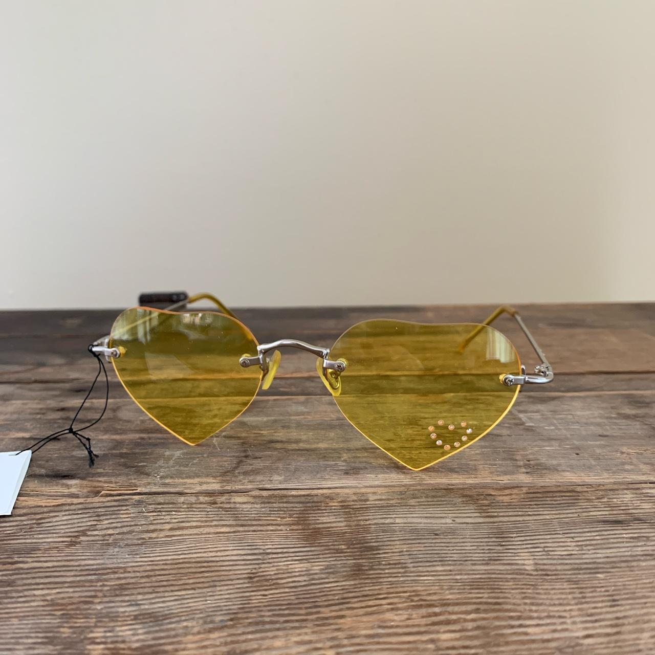 Yellow sales heart sunglasses