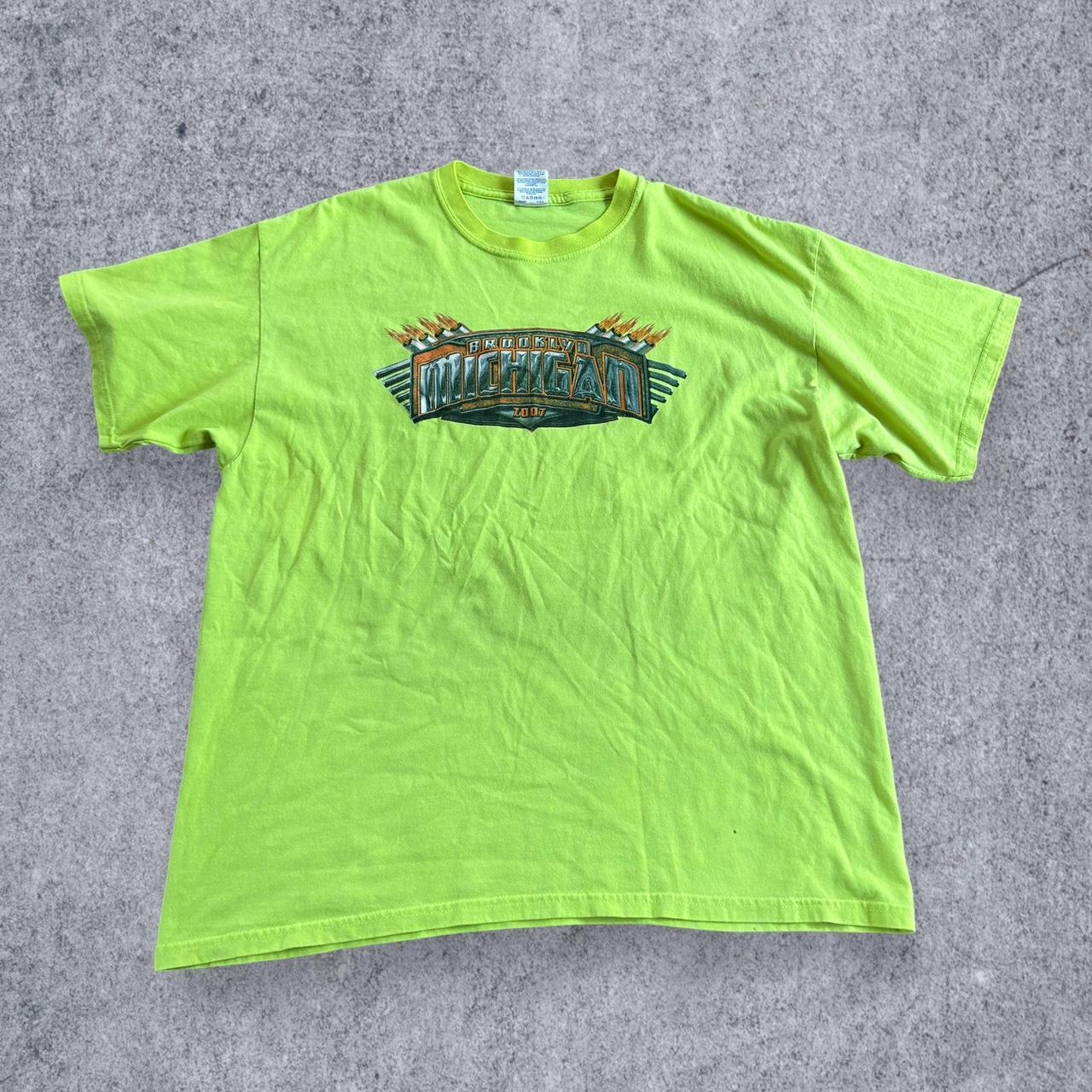 Men's Green And Yellow T-shirt 