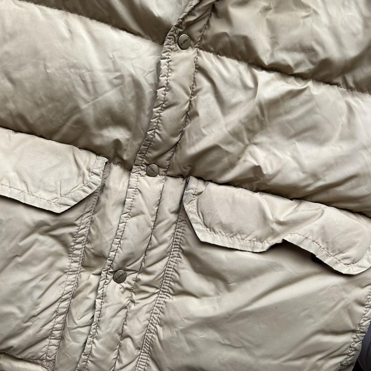 Vintage Cream Puffer Vest Size: Large Length:... - Depop