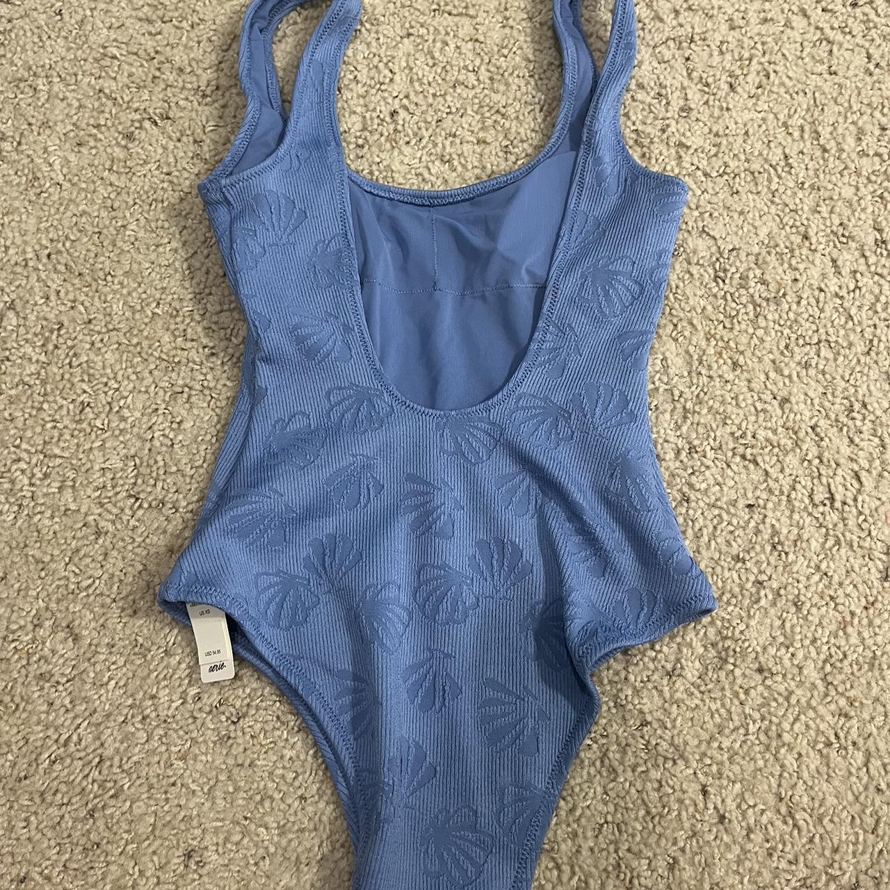 Aerie Women's Blue Swimsuitonepiece Depop