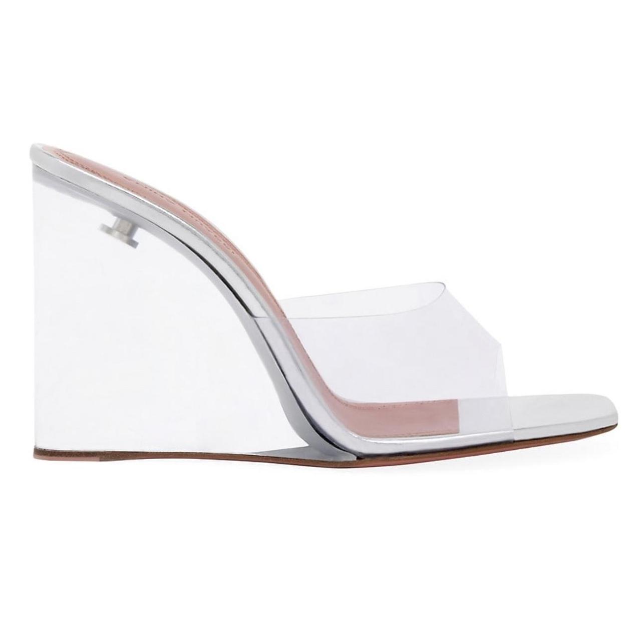 Glass 2024 wedge heels