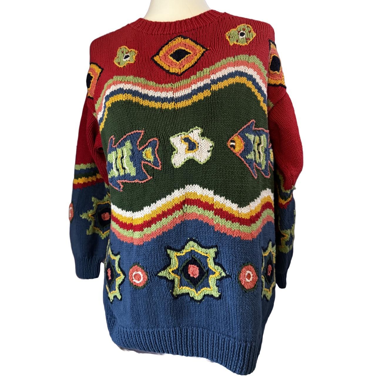 Vintage Fishing Sweater Medium