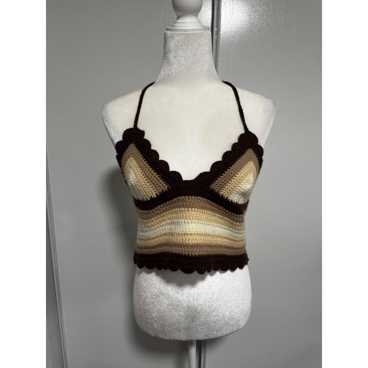 Source Unknown Women's Crop top - Brown/Tan - S –… - image 1