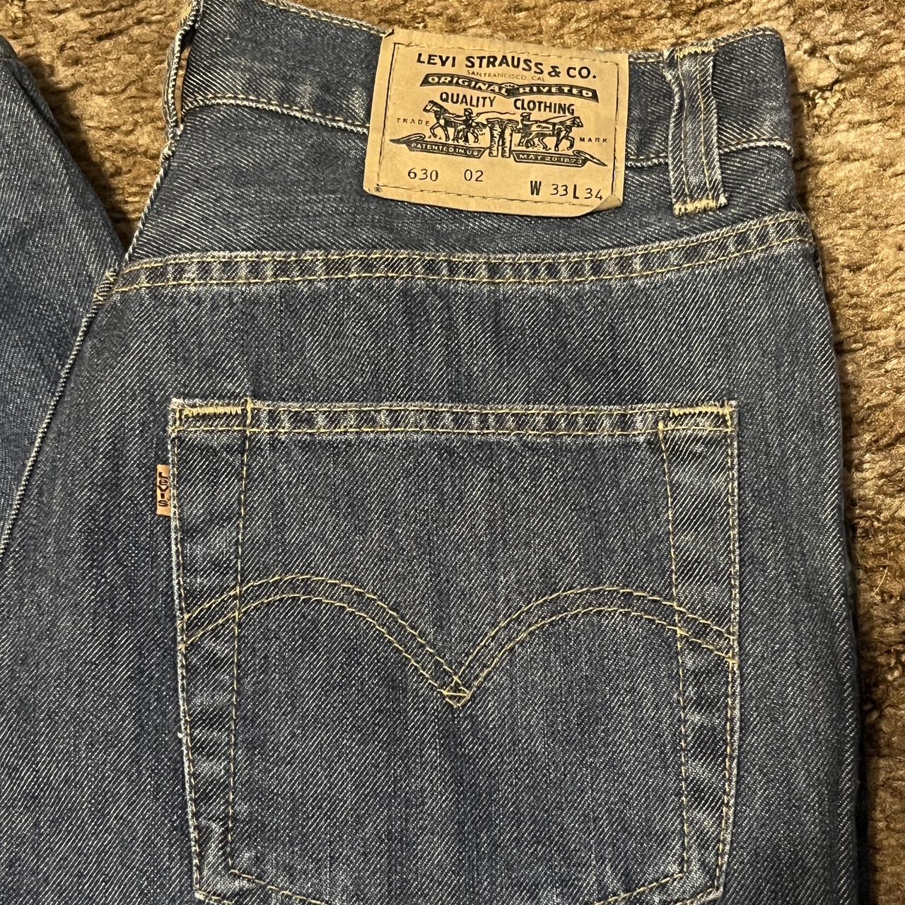 LVC Levi's Vintage 70's Orange 🍊 Tab Denim Button - Depop