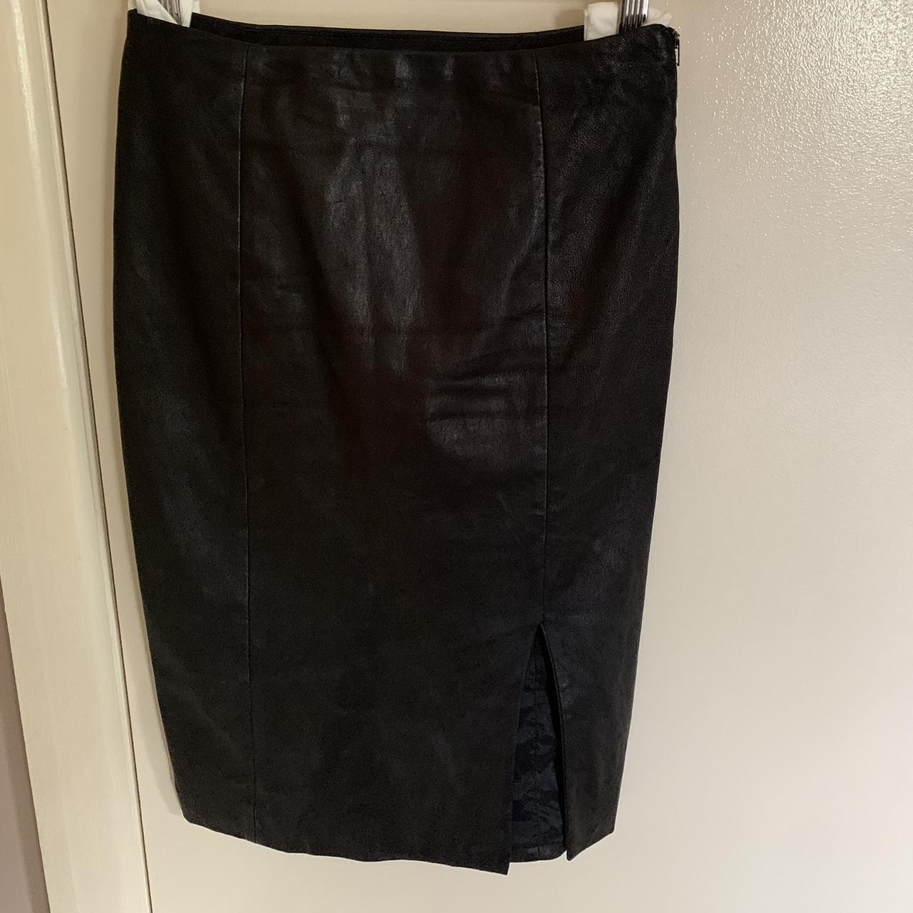 Kookai Black Leather Pencil Skirt size 38 Size 38... - Depop