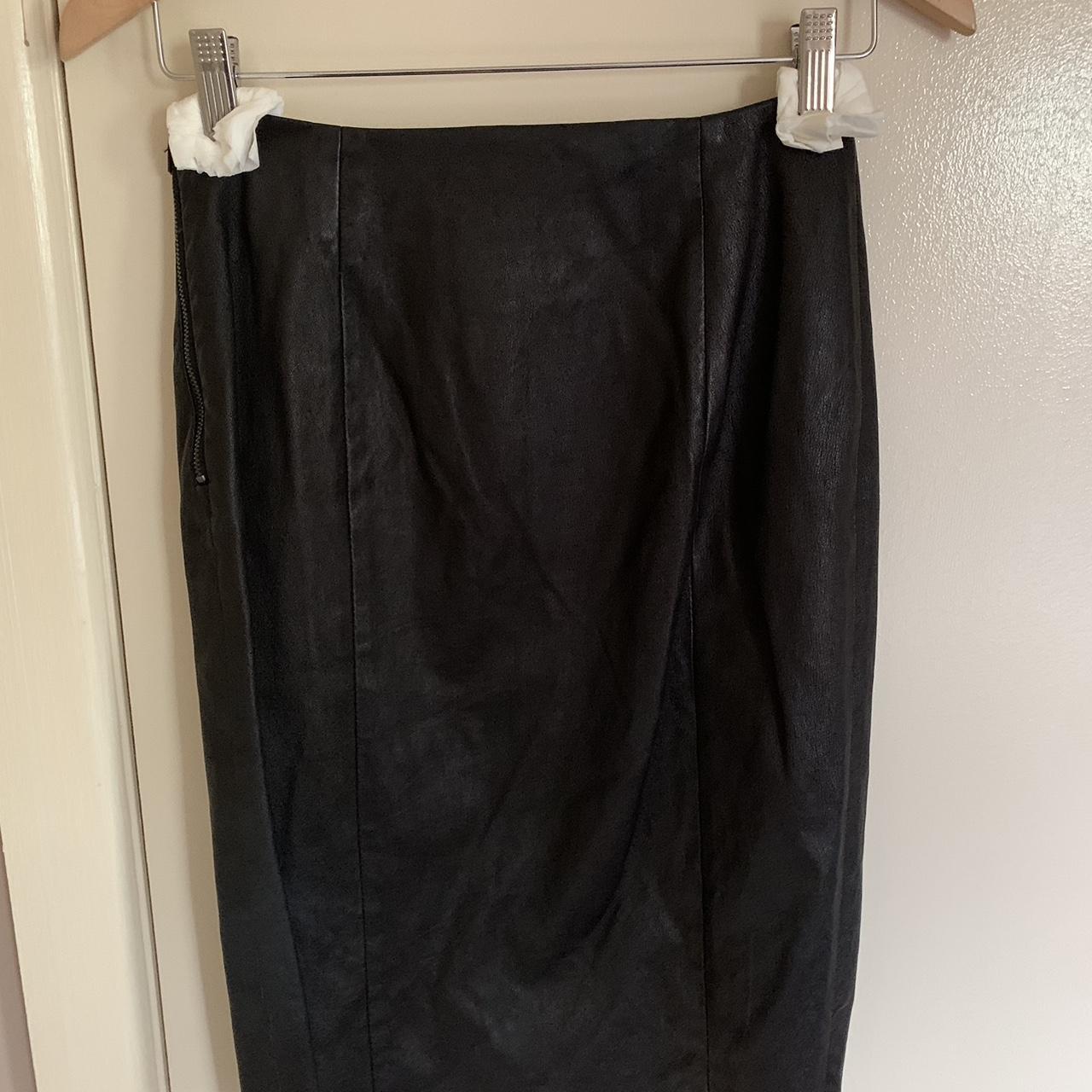 Kookai Black Leather Pencil Skirt size 38 Size 38... - Depop