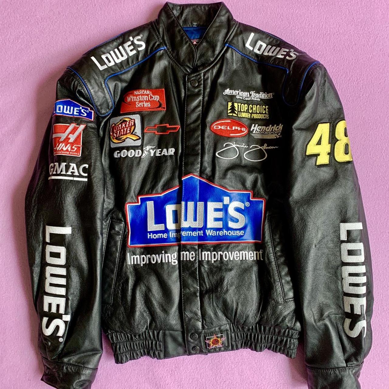 JH Design Lowe’s NASCAR Racing Jacket Leather...