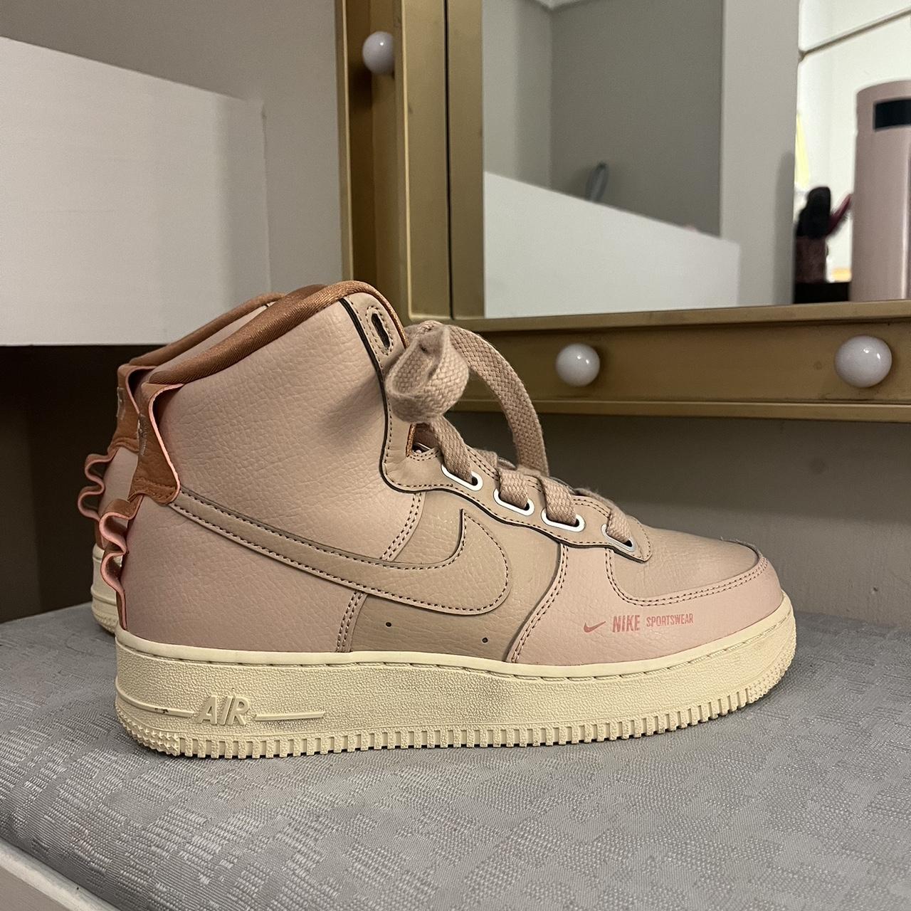 Nike women's air force 1 high utility pink sneaker best sale