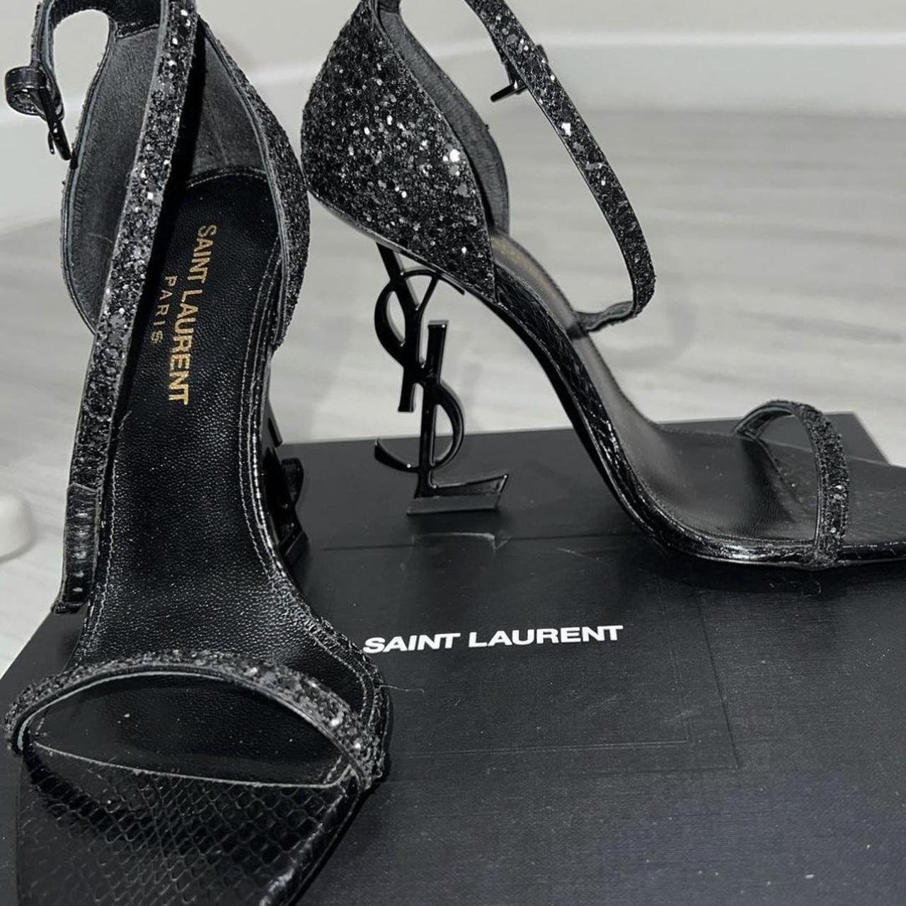 Ysl black heels fairly new size 36.5 black retail... - Depop