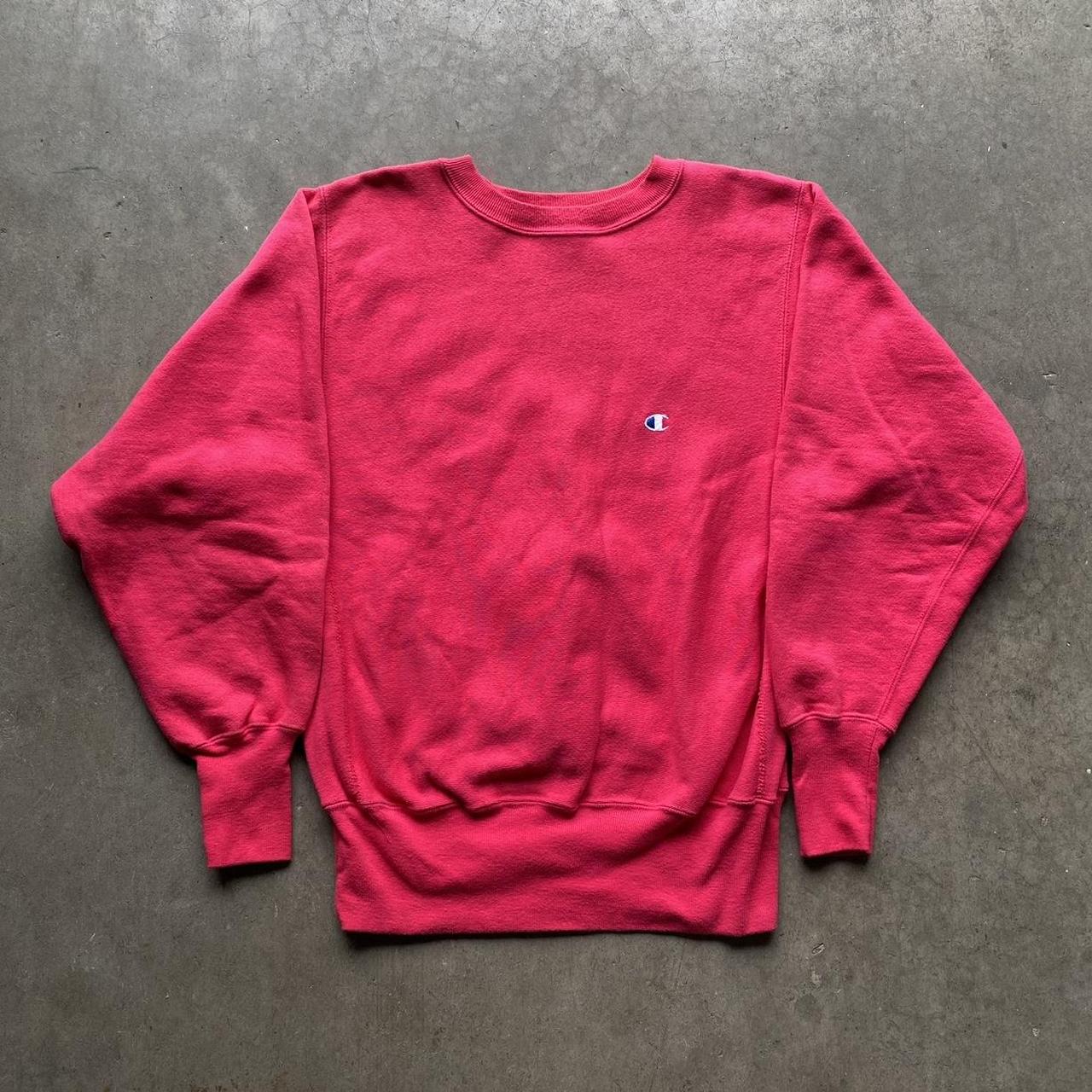 Vintage 90s Pink Champion Reverse Weave... - Depop