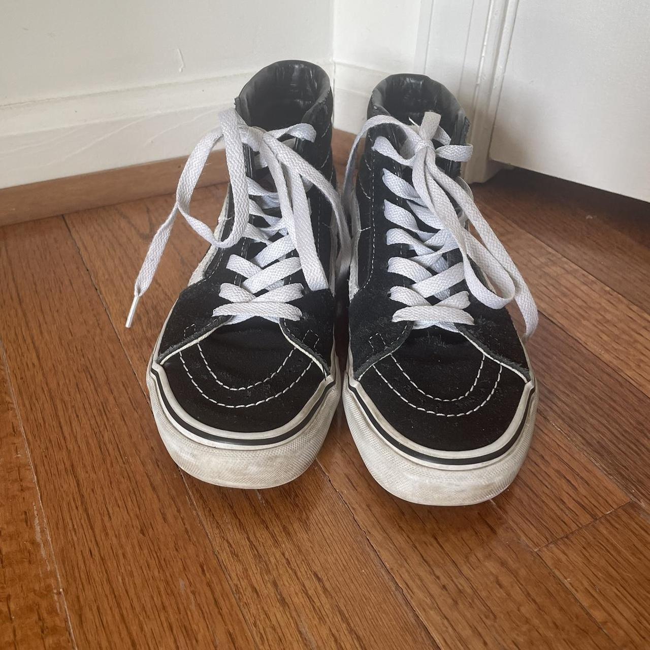 Vans Women's Sneakers Black/White US – Hightop Black Vans