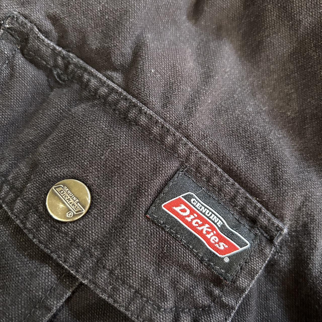 used Dickies heavy duty black zip up with grey... - Depop