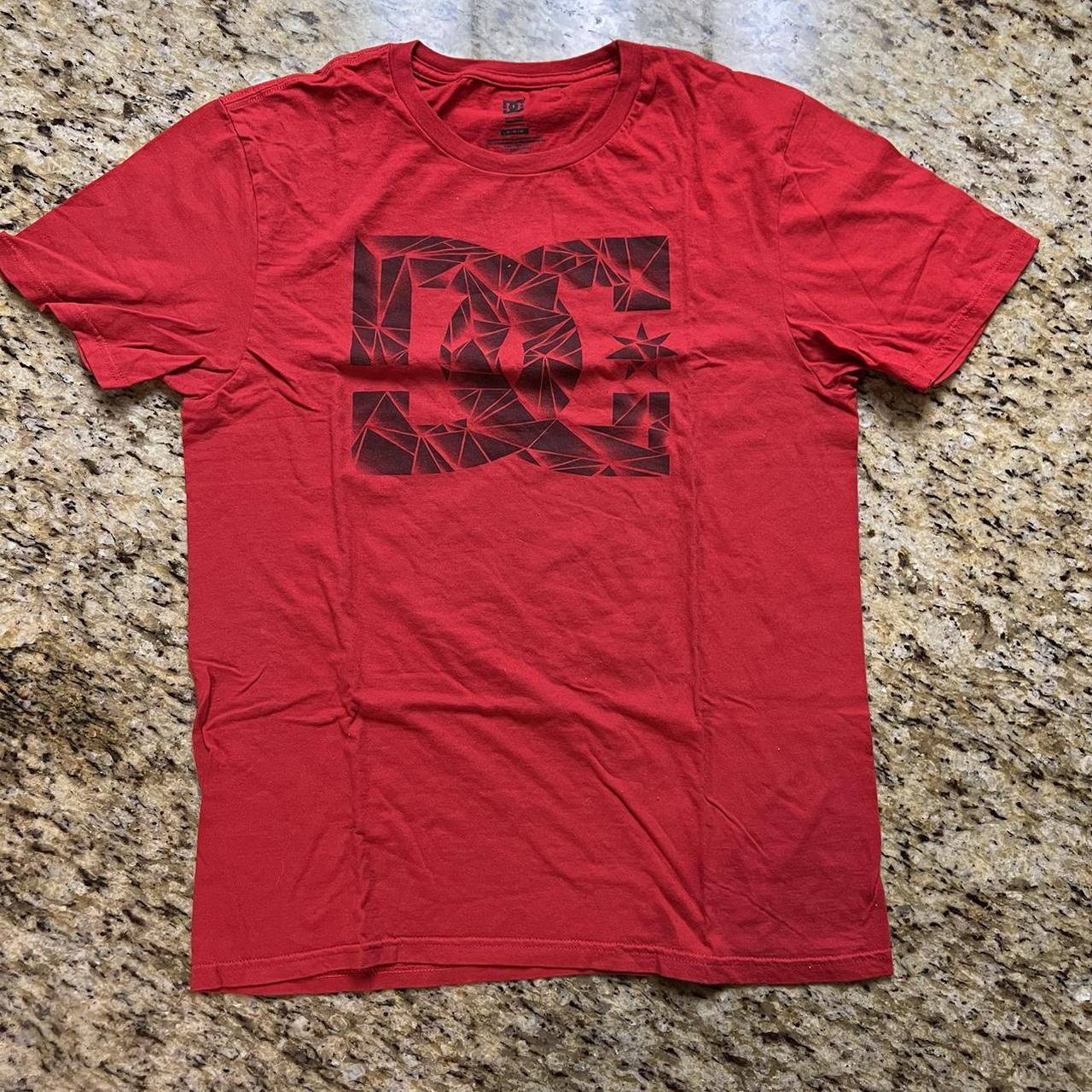 DC Shirt COLOR: Red SIZE: Medium WORN: Less than... - Depop