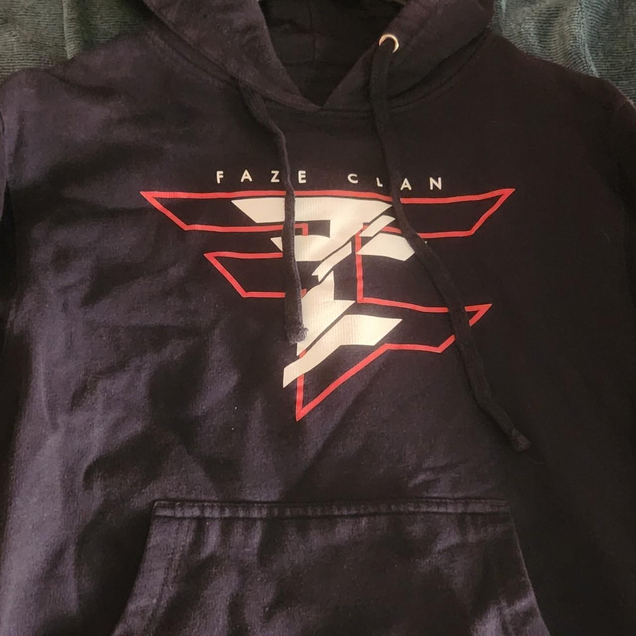FaZe Clan Logo Black/Red Pullover Hoodie Size Medium [M]