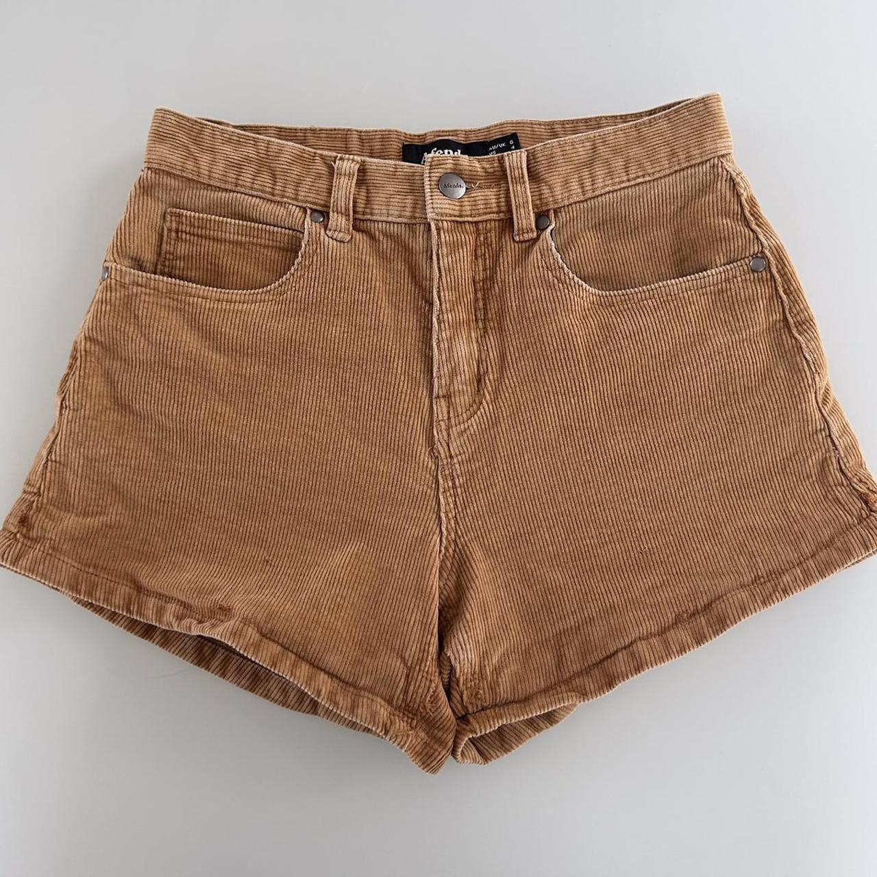 Afends Women's Orange and Tan Shorts (2)
