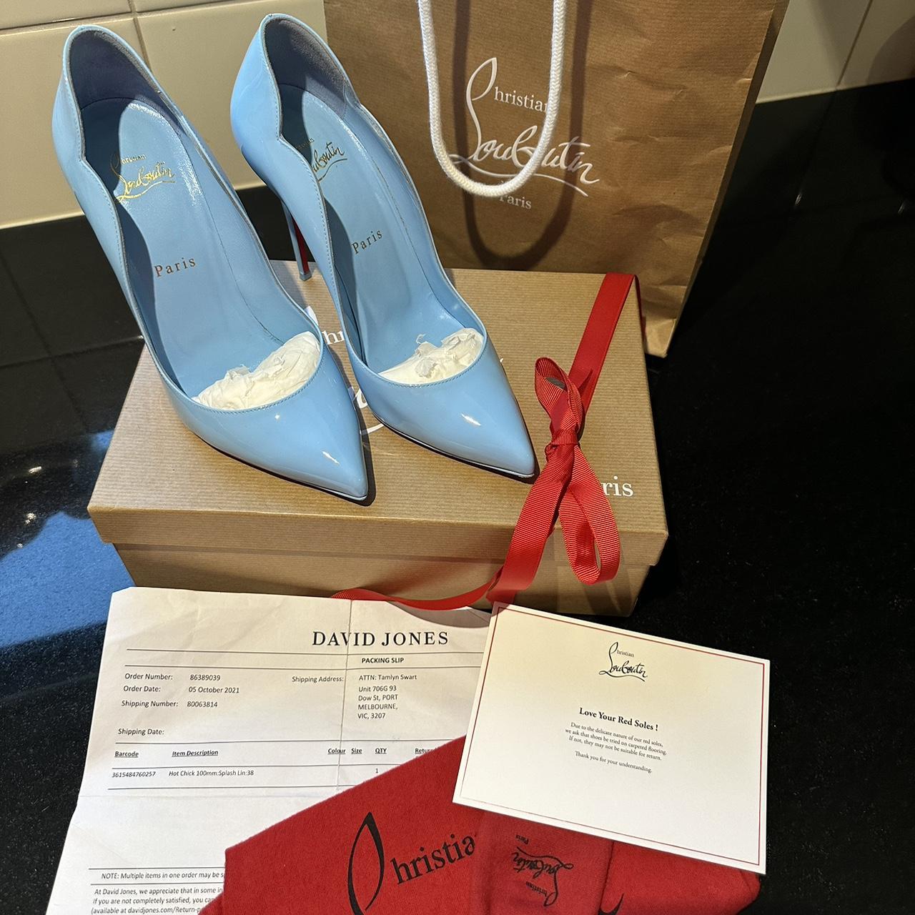 Baby blue shops louboutin heels