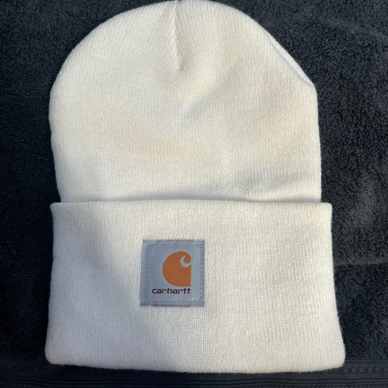 white carhartt beanie Depop