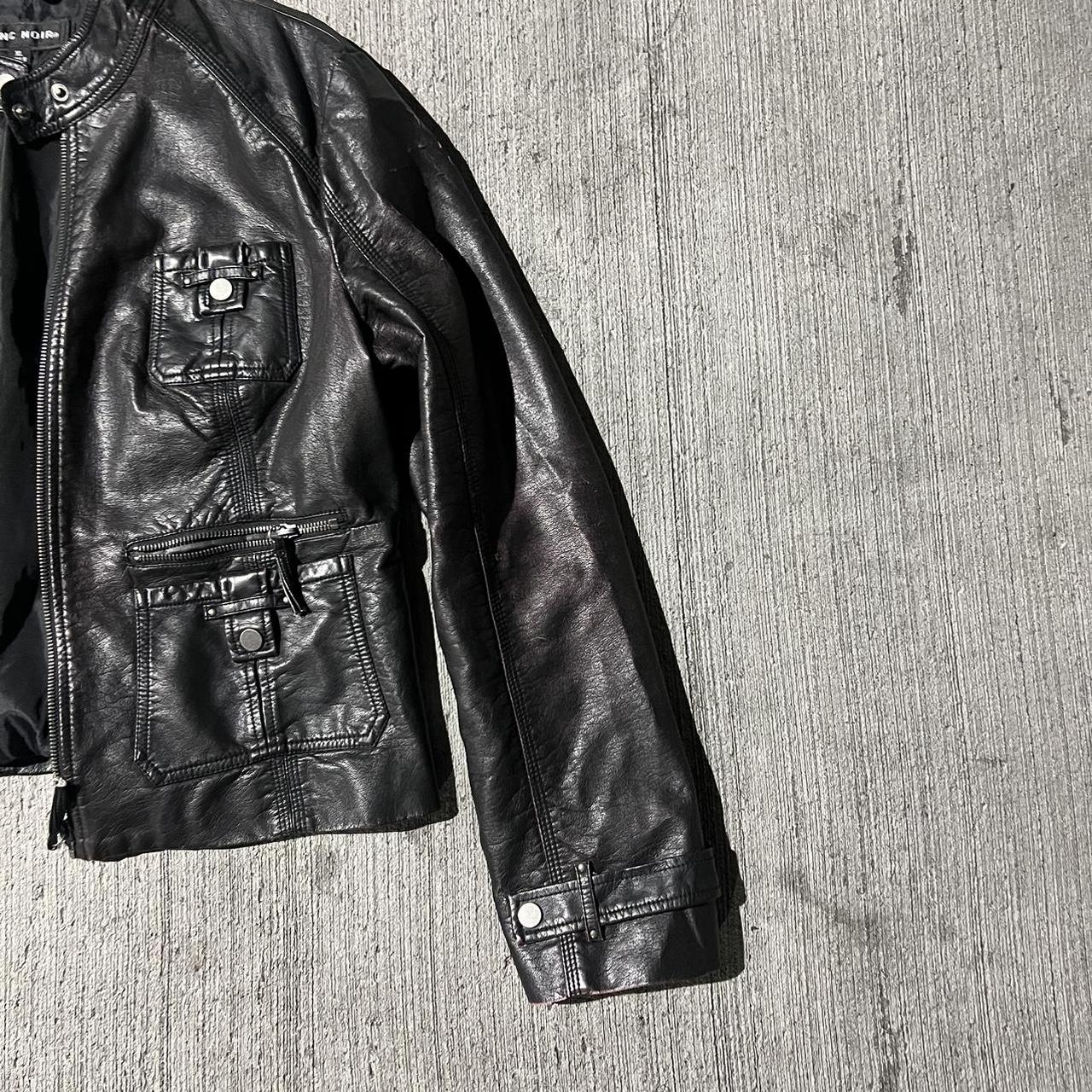 Blanc Noir Distressed Leather Jacket