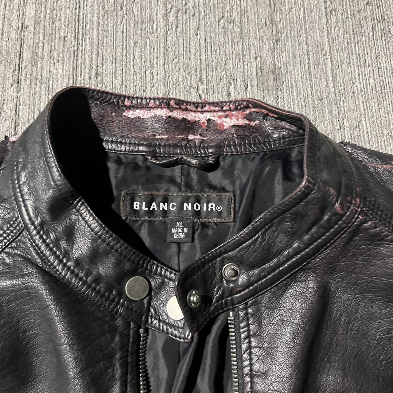 Blanc Noir Distressed Leather Jacket