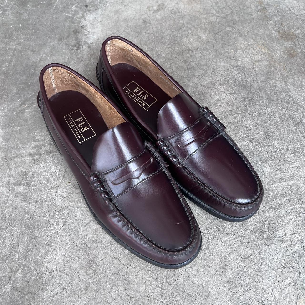 Burgundy Florsheim loafers. Perfect for that casual... - Depop