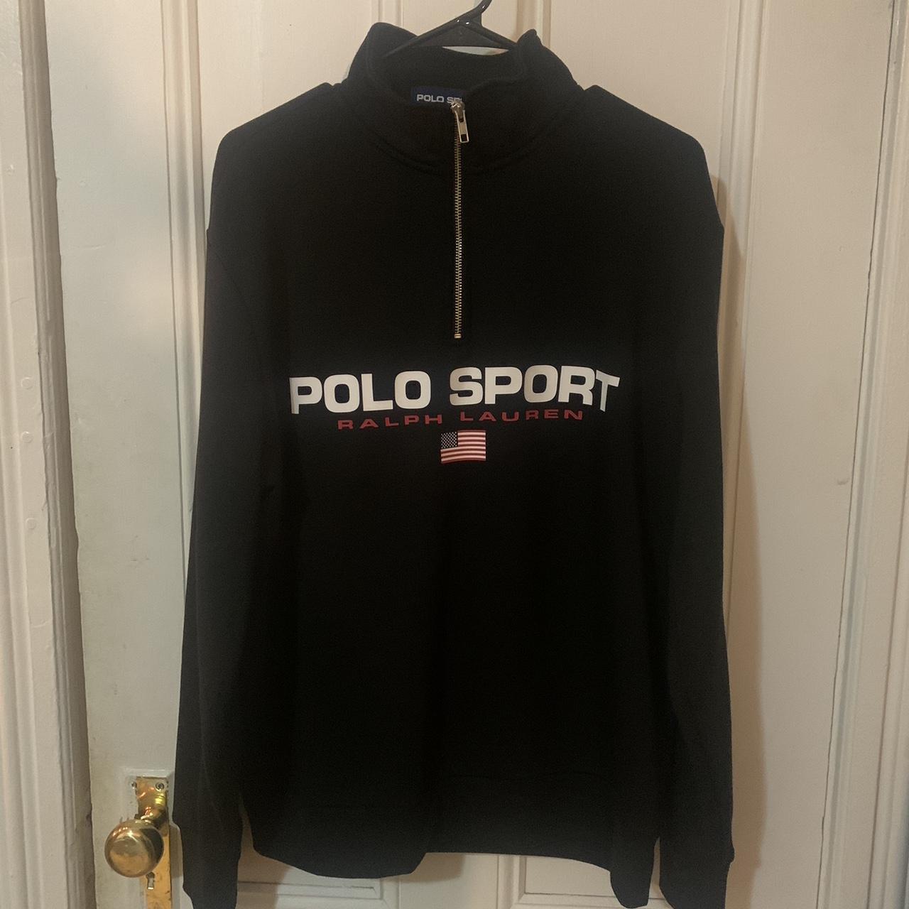 Polo Sport Men's Black Sweatshirt | Depop