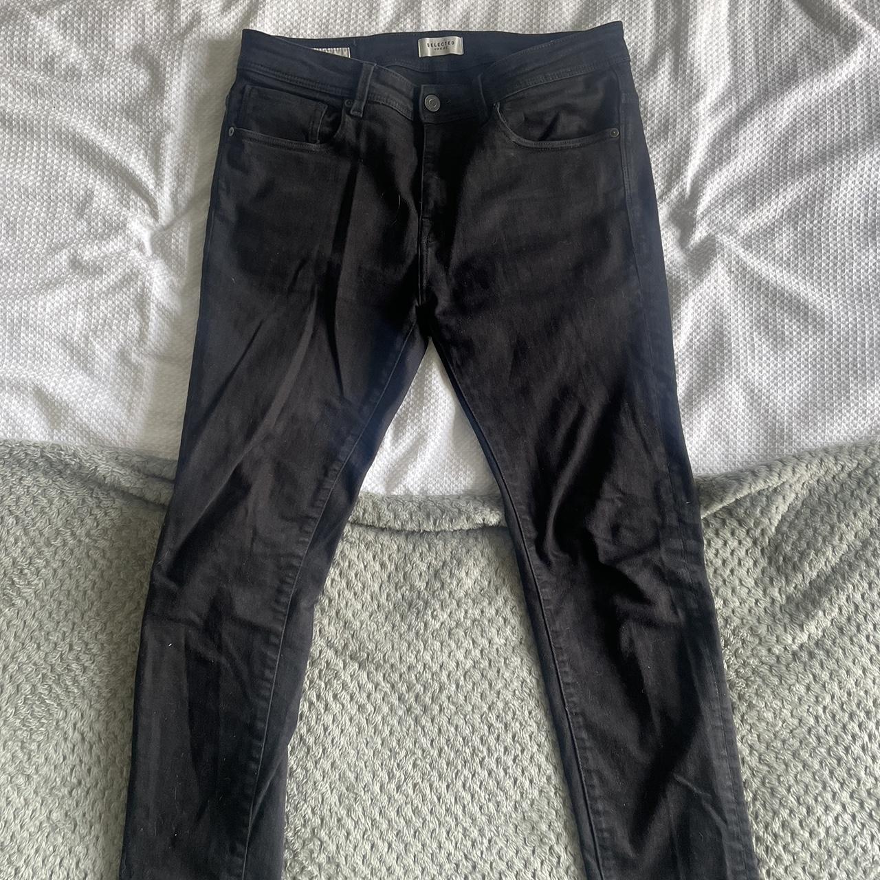 Mens selected homme skinny Pete jeans. Colour:... - Depop