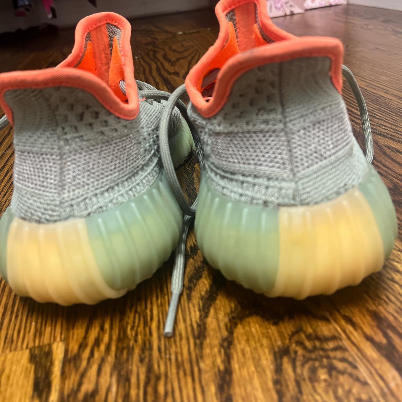 yeezy grey orange stripe