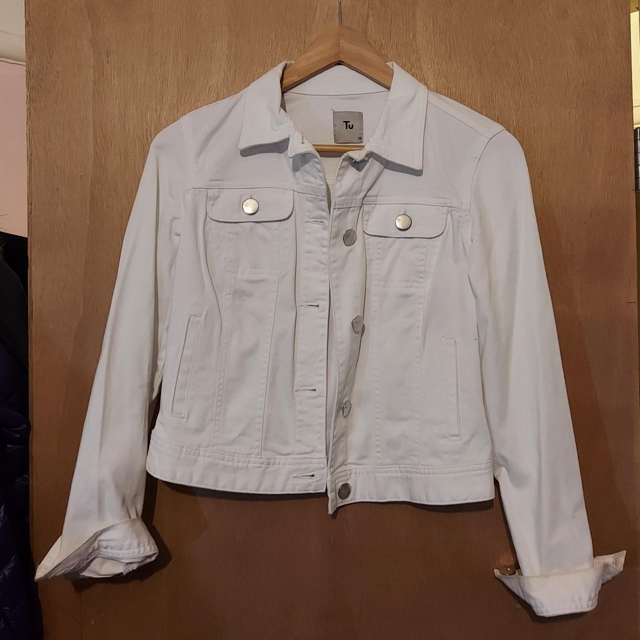 Women's White Jacket Depop