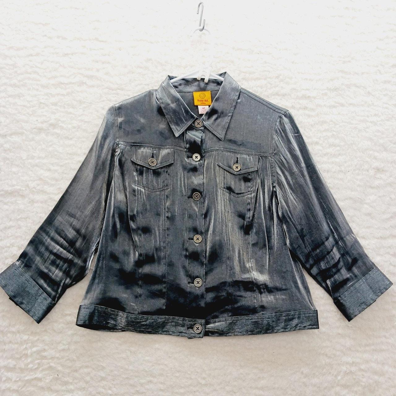 Ruby Rd. Women's Blouse - Silver - 12 – This Ruby… - image 1