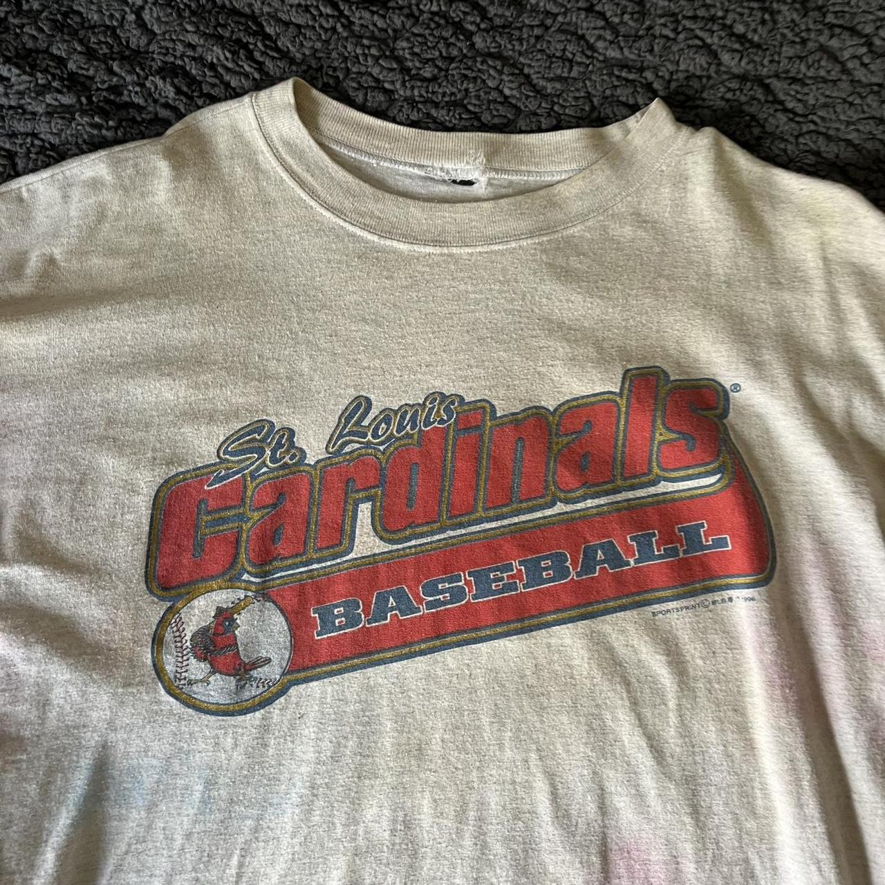 St. Louis Cardinals baseball T-shirt (couple stains - Depop