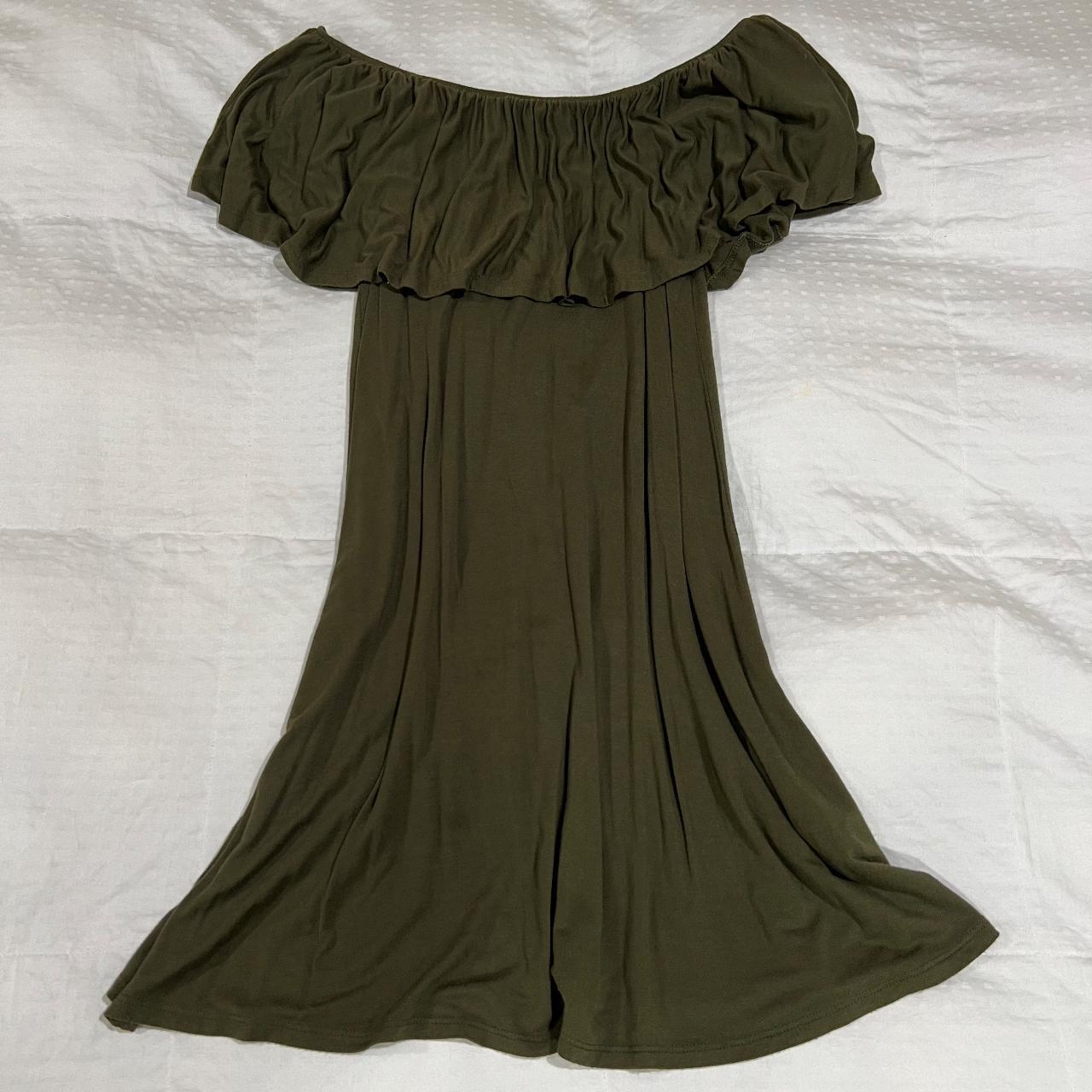 Forever21 Mini Dress Green Ruffles Great condition