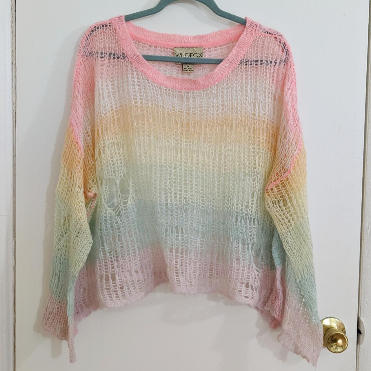 Wildfox rainbow outlet sweater