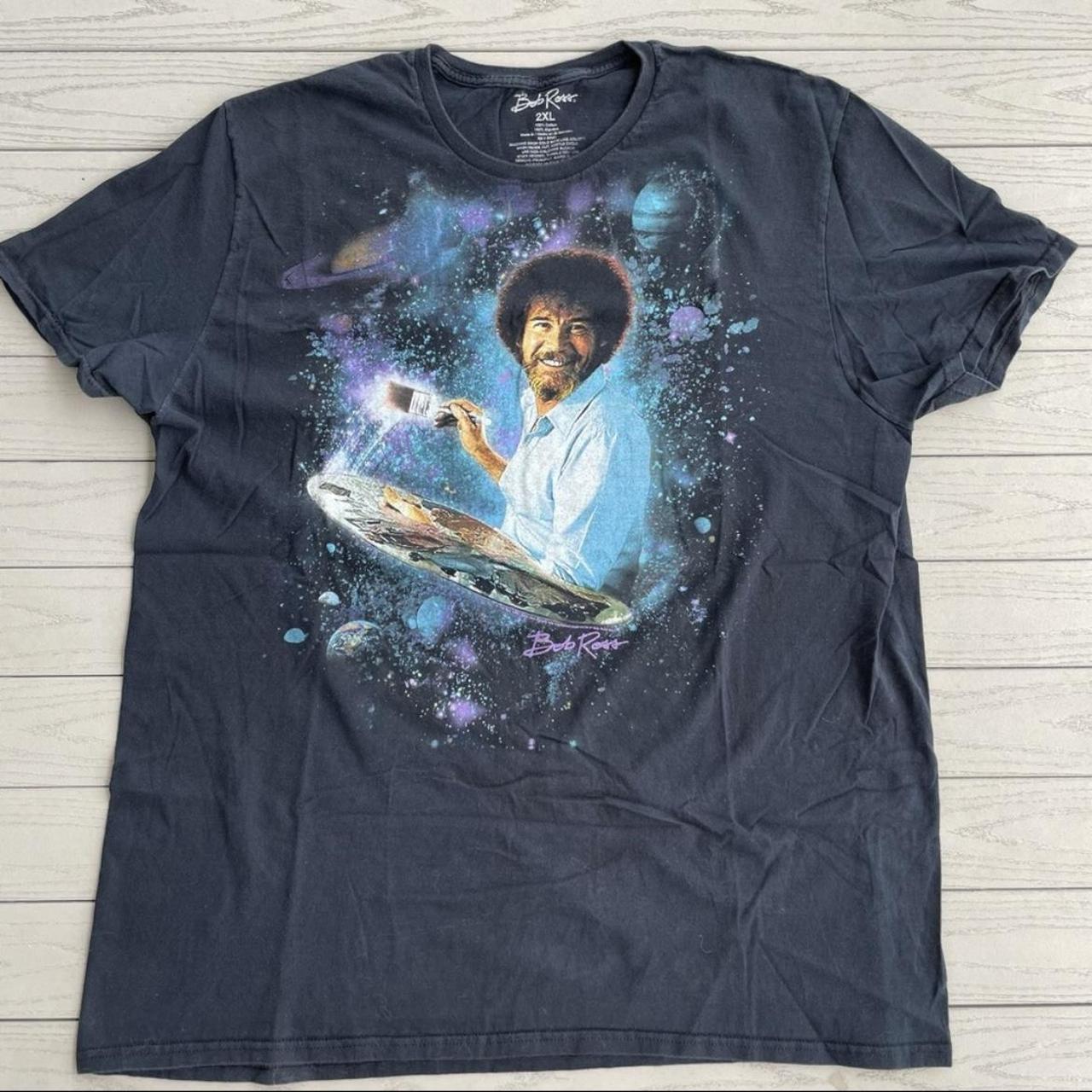 Bob Ross Galaxy Black Short Sleeve Tee 2XL This tee Depop