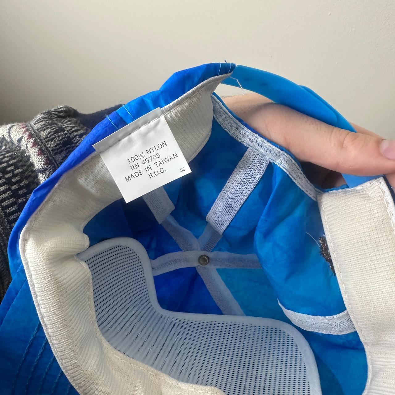 American Vintage Men's Blue and Brown Hat Depop