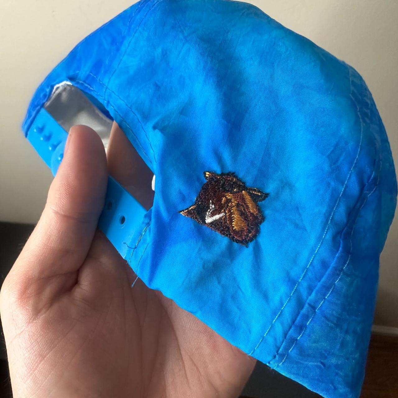 American Vintage Men's Blue and Brown Hat Depop