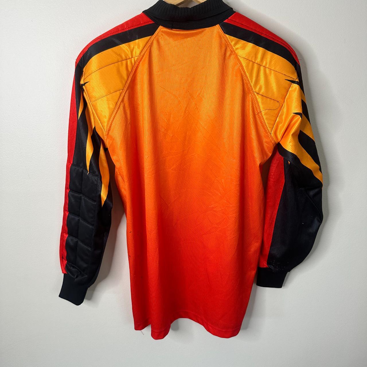 Vintage Puma goalkeeper soccer jersey in multicolor. - Depop