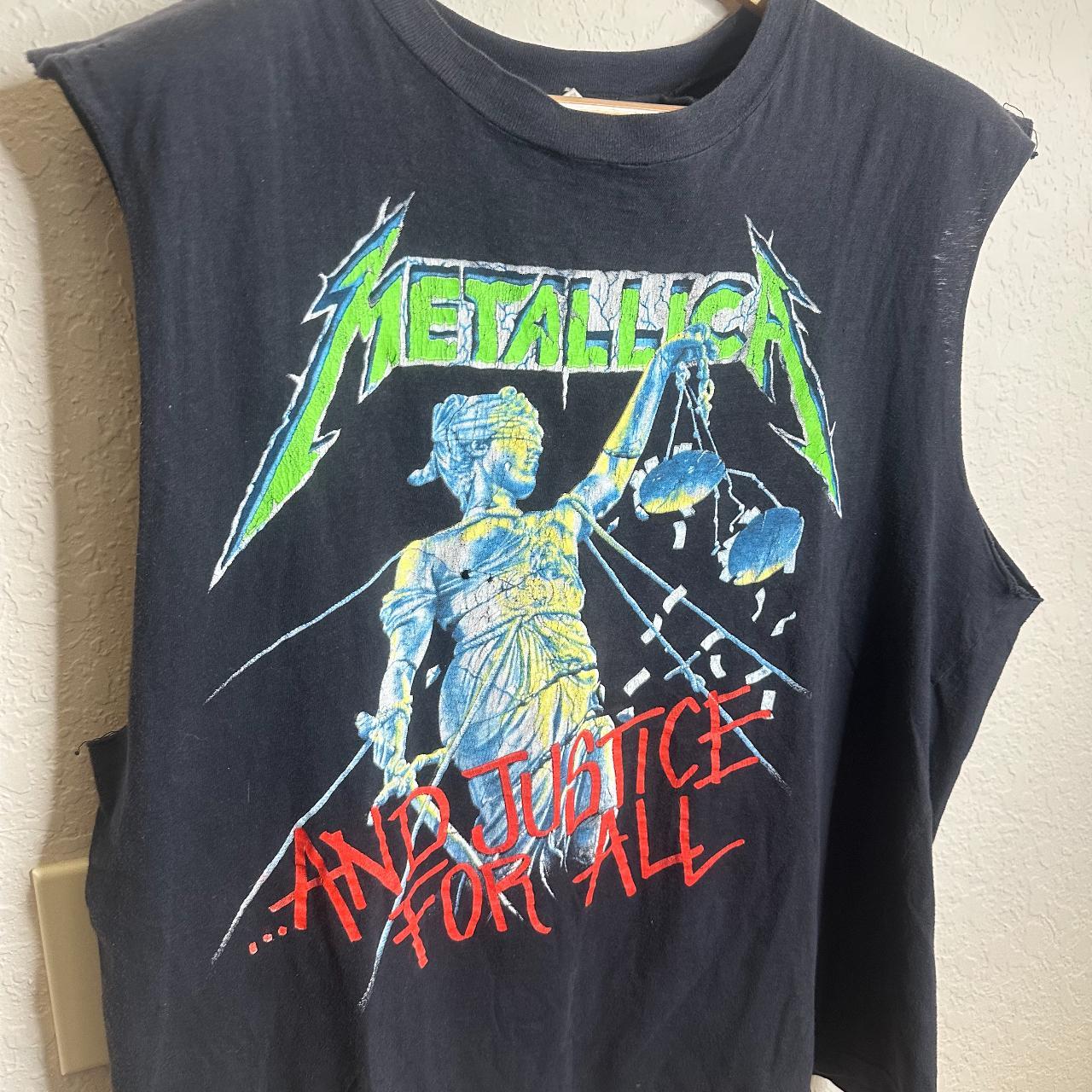 Vintage 1994 Metallica And Justice For All Cut Off - Depop