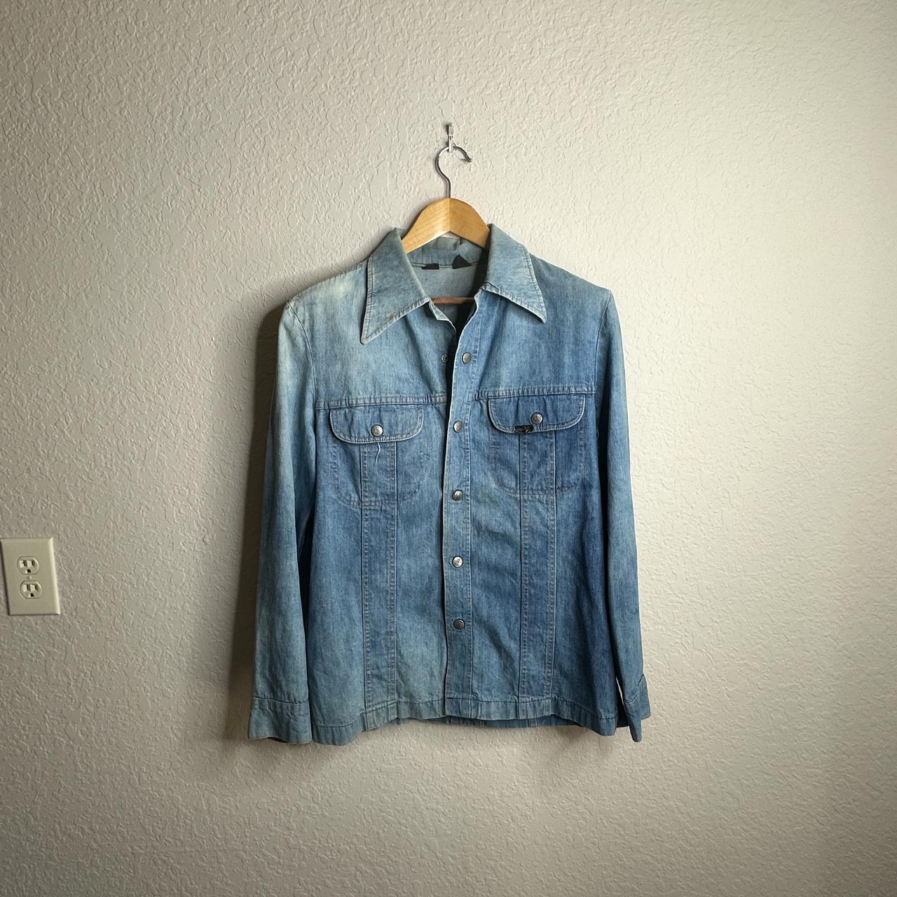 Vintage 1970s Lee Denim Leisure Suit Jacket Perfect... - Depop