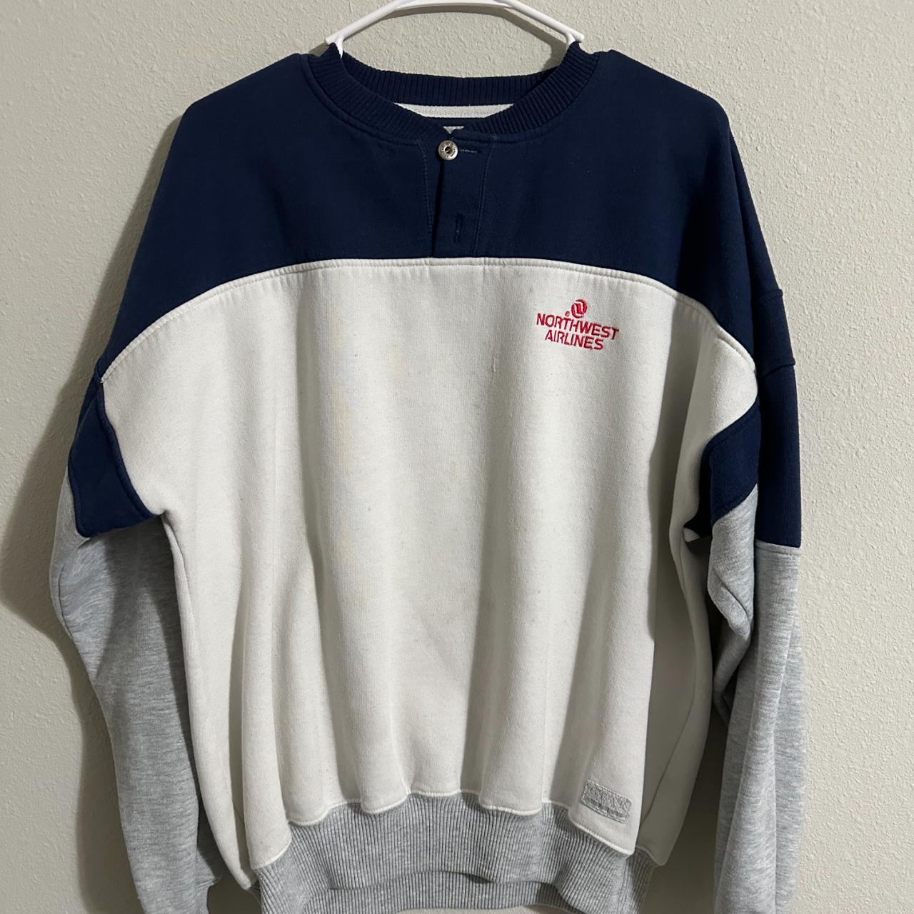 Northwest Airlines vintage sweatshirt cool boxy... - Depop