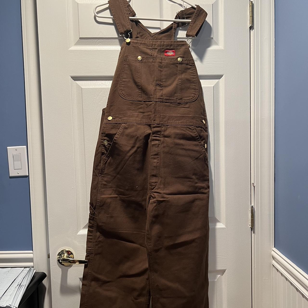 Dickies Mens Brown Dungarees Overalls Depop 8982