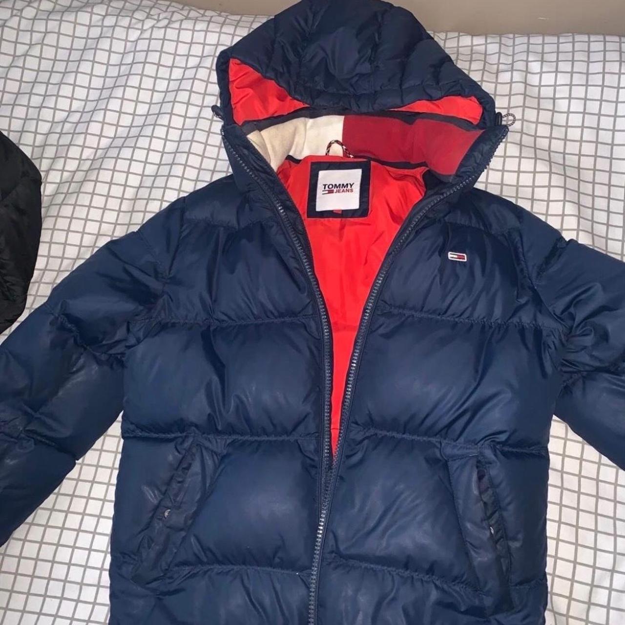 Tommy Hilfiger puffer jacket size XS used however in... - Depop