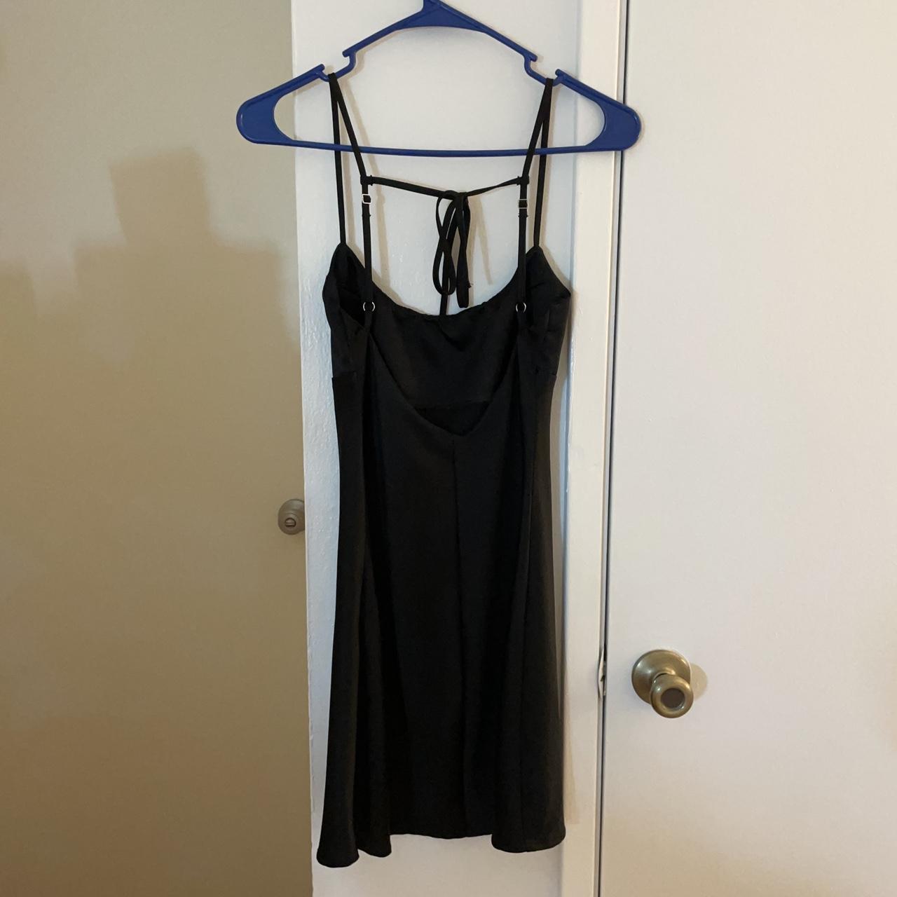 brandy melville black satin mini dress (bought in... Depop