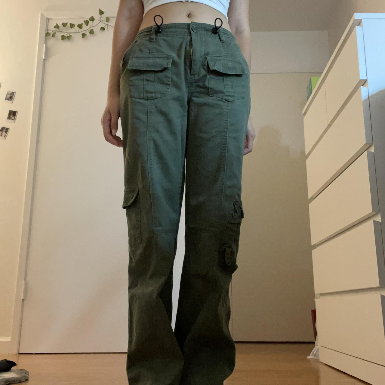 brandy melville kim cargo pants (military green... Depop